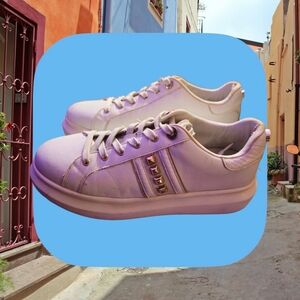 Aldo White Leather Sneakers